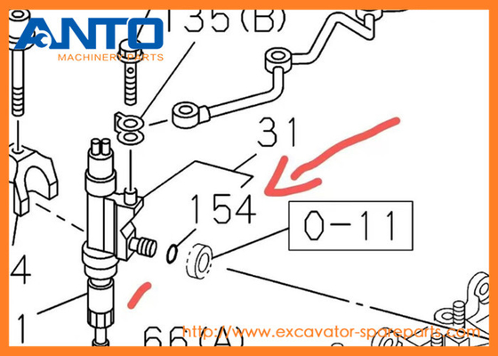 0-95690111-0 9-09561111-0 غسيل هيتاشي قطع غيار الحفار لـ ZX350H-3 ZX400W-3