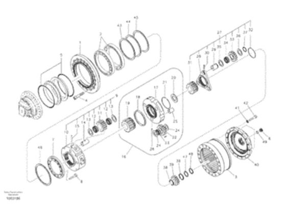 Gear SA7117-34360 علبة التروس للسفر لحفارة فولفو EC240